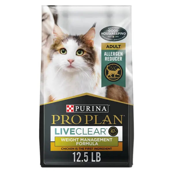 Purina Pro Plan LIVECLEAR Weight Management Formula Adult Dry Cat Food 12.5lbs Purina